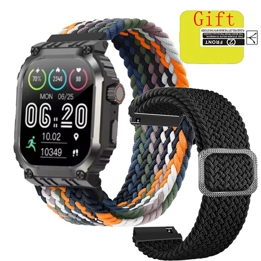 AXON G-Connect สมาร์ทสายนาฬิกาไนลอนถักสายรัดข้อมือสําหรับ AXON G-Connect หน้าจอป้องกันฟิล์มปรับสร้อย