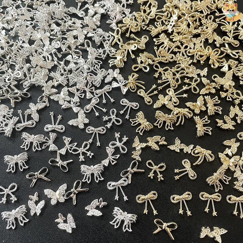 [VI] ดอกไม้เงินทองอุปกรณ์แต่งเล็บ Rhinestones เล็บเครื่องประดับโบว์ตกแต่งเล็บ 3D เล็บเจาะ TH - รูปที่ 7