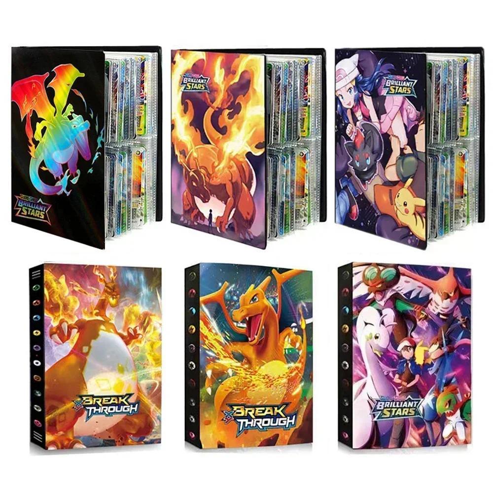 2024 Charizard Mewtwo ผู้ถือ Binder คอลเลกชันโฟลเดอร์อะนิเมะการ์ด Protector โน้ตบุ๊คสําหรับ Pokemones อัลบั้ม 240/540 ชิ้นการ์ดหนังสือ