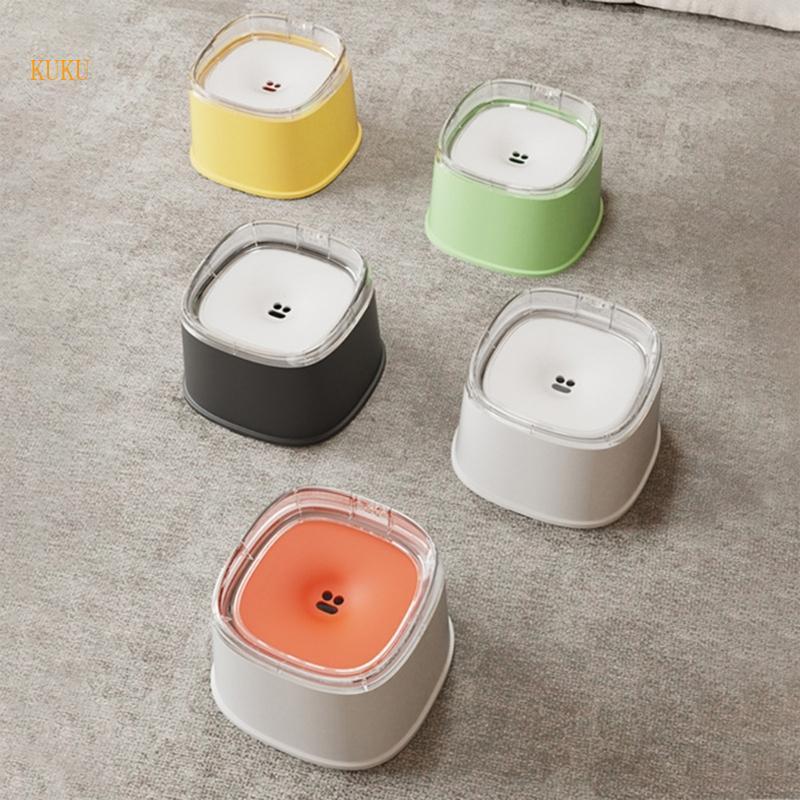 KU * หกหลักฐานชามน้ําลอยน้ําปรับความสูงได้สําหรับสุนัขการควบคุมระดับของเหลวแบบพกพา Home Travel Essen