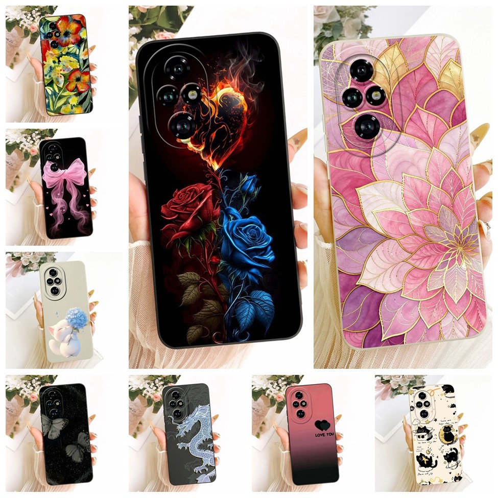 Honor ELP-AN00 ELP-NX9 Casing Honor 200 Pro Cover Fashion Cartoon Cute Funny Painted Silicone Phone 