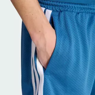 adidas ไลฟ์สไตล์ กางเกงขาสั้นผ้าตาข่าย STADIUM ผู้ชาย สีน้ำเงิน JZ6855