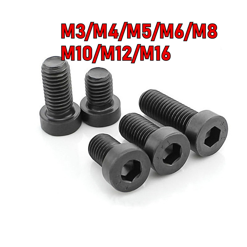 น็อตหัวจมบาง สกรูหัวจมหกเหลียม หัวสั้น น็อตหัวจมบาง เกรด 12.9 แข็งพิเศษ เกลียวมิล ตลอด สกรู /Hexagon