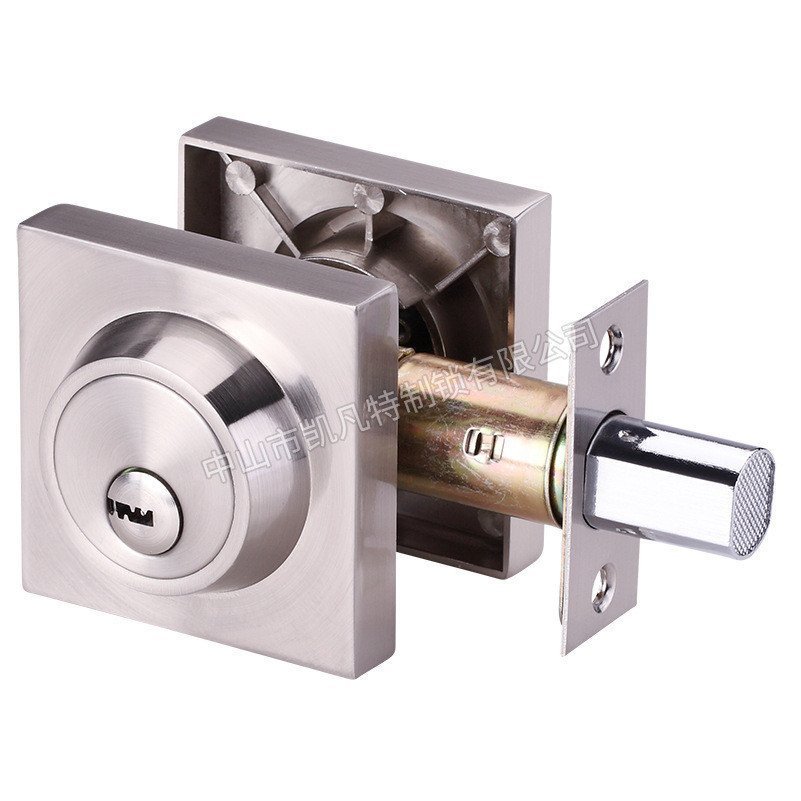 ล็อคที่มองไม่เห็นบรอนซ์สองด้านสีดําสีขาวเงียบล็อคประตูครัวเรือนประตูห้องไฟฟ้าที่เรียบง่ายในร่มห้องนอ