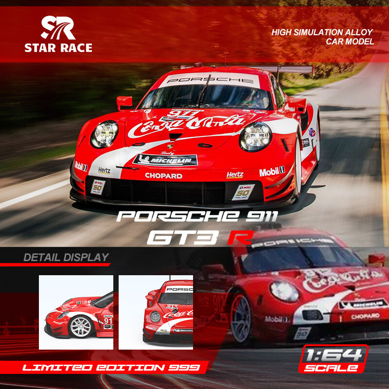 Star Race SR 1:64 911 GT3 Red CC limited999 รถโมเดลDiecast