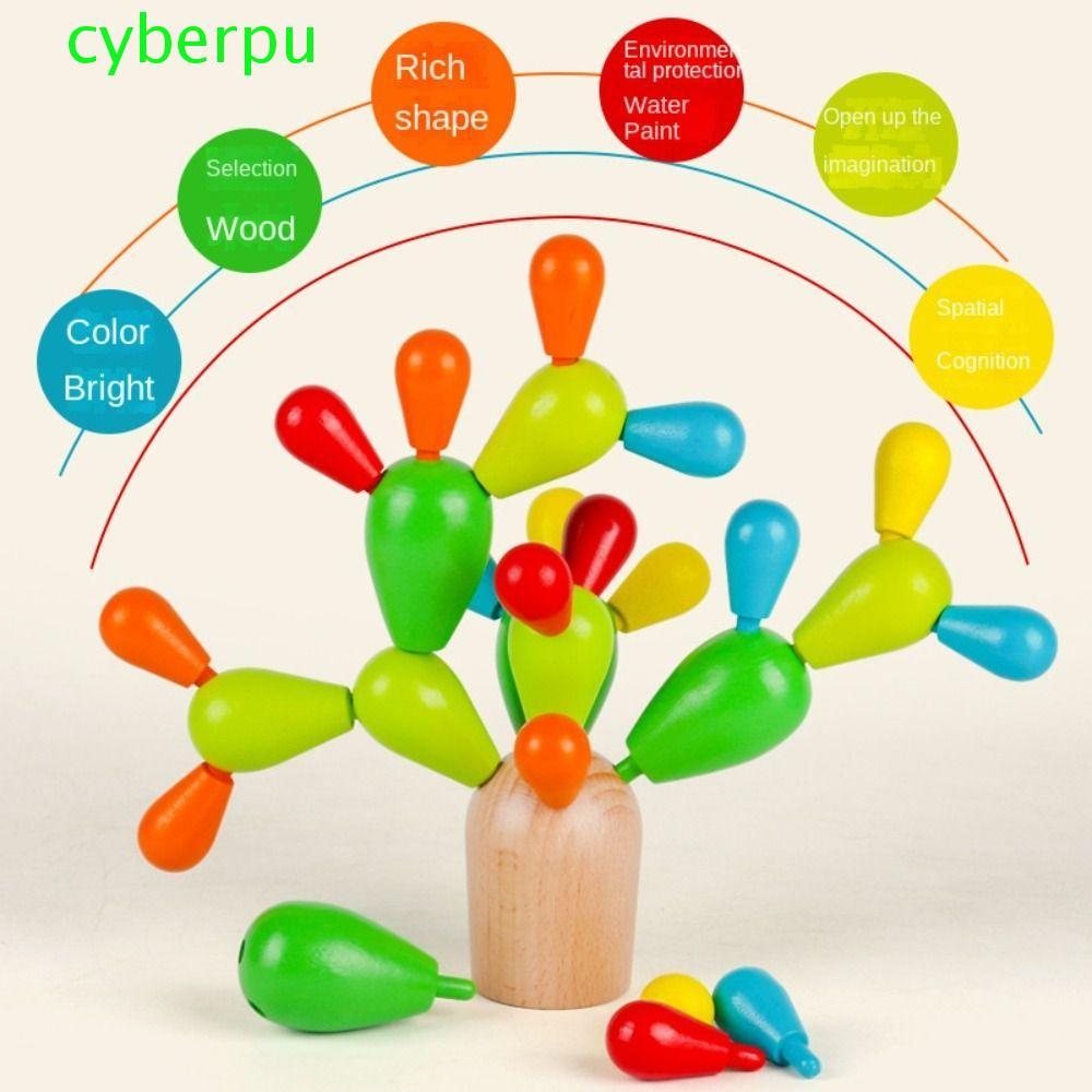 CYBERPULSE Cactus Montessori Toy, Hedgehog Cactus Baby Concentration Training, เกมช่วยสอนการเรียนรู้