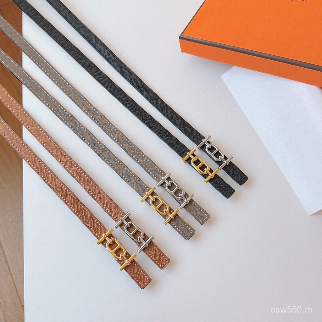 เข็มขัดสุภาพสตรี หนังวัวคุณภาพสูง แบบบางเฉียบ เหมาะสำหรับทุกโอกาส 1C56