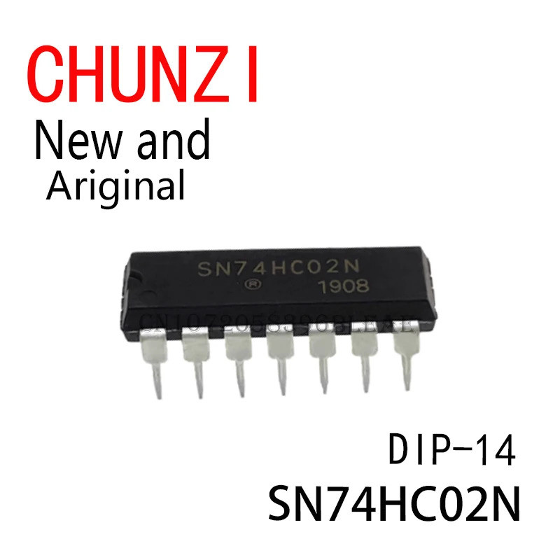 100PCS ใหม่และต้นฉบับแบบบูรณาการ IC 74HC02 74HC02N SN74HC02 DIP-14 SN74HC02N ในสต็อก ZPSA