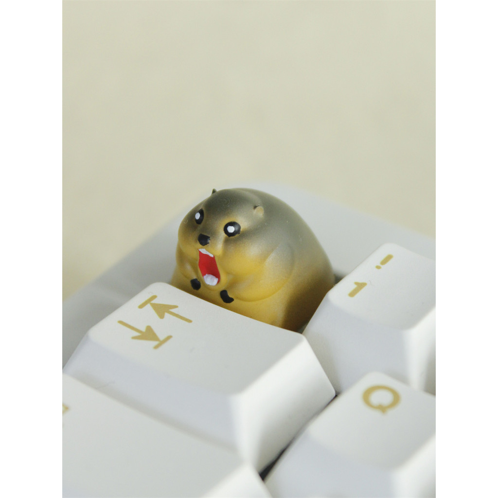 คีย์แคปใส คีย์แคป Kiwi Keycap Shop Groundhog น่ารักตลกเรซิ่น Keycap แป้นพิมพ์เครื่องกล Keycap เครื่อ