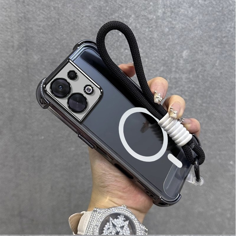 กรณีสําหรับOPPO Reno 8 5G OPPO Reno8 pro 5G 2022 เคสโทรศัพท์Bright Shock-ทนรวมทุกอย่างแม่เหล็กป้องกันกรณีนุ่มซิลิโคนสี่ด้านโปร่งใสเคสโทรศัพท์ป้องกันกล้องและสไตล์ใหม่สายคล้องมือSJJB