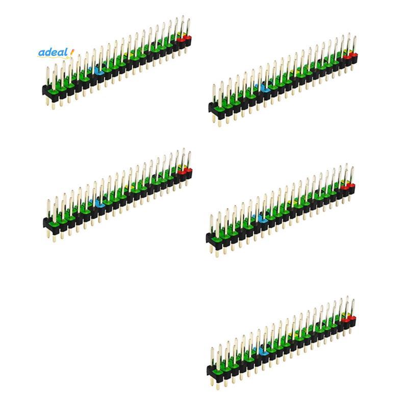 5 ชิ้น 2 X 20 Pin ชาย GPIO Header คู่แถว 20 Pin ชายสําหรับ Zero