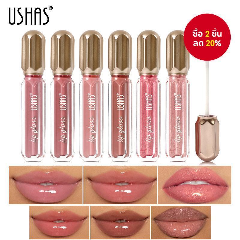 ลิปสติก ลิปกลอส เนื้อแมตต์ ประกายมุก ติดทนนาน 6 สี
