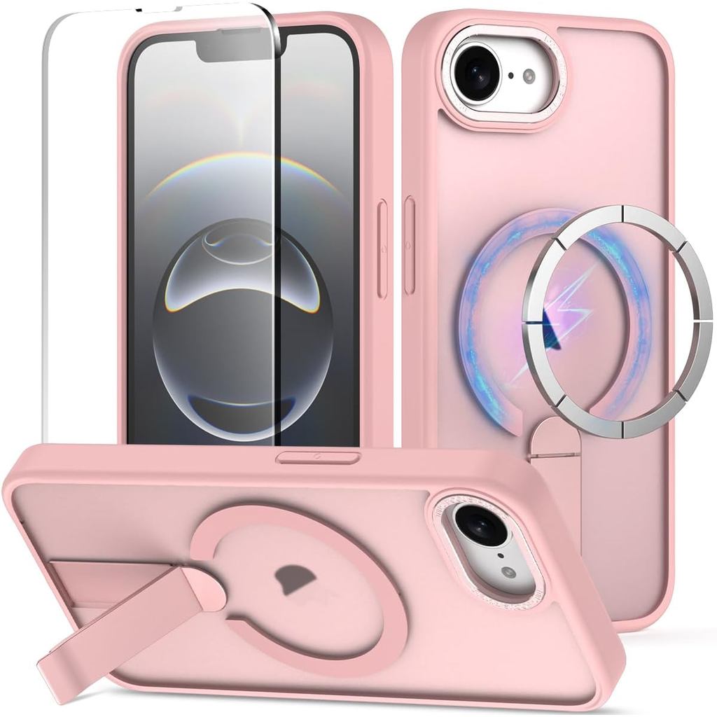 MMHUO Magnetic for iPhone 16e Case with Screen Protector,[Compatible with Magsafe],[Skin Feeling],Sl