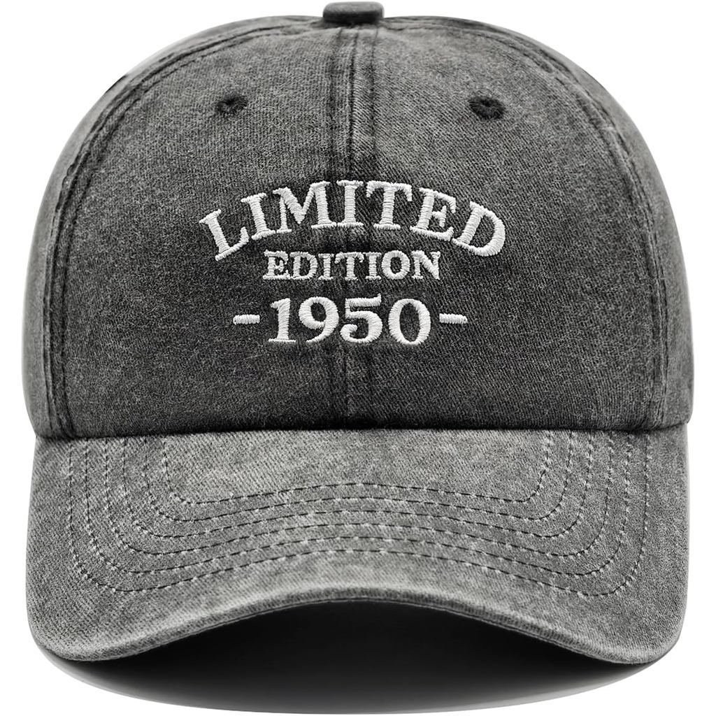 75th Birthday Gifts for Men Women, Happy 75th Birthday Decorations - Embroidered Baseball Caps Adjus