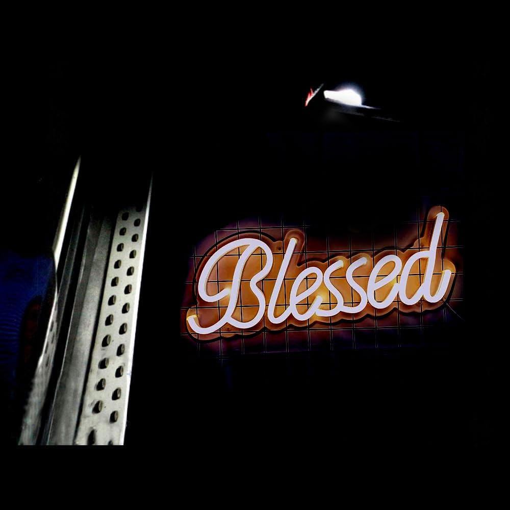 2PCS Car Door Light Logo Projector Blessed Wireless Car Door Projector Universal Fit for Most Cars/T