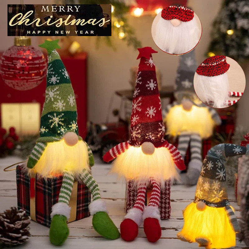 ตุ๊กตาคริสต์มาส Gnomes ภาษาสวีดิช Santa Gnome ตุ๊กตา Handmade คริสต์มาส Gnome ตกแต่ง Tomte Figurines