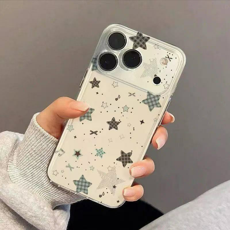 HP TPU กันกระแทกและทนต่อการตกซิลิโคนเคสโทรศัพท์ Checkered Star วัสดุ Vivo Y100 Y20 Y17 Y16 Y19 Y20 Y
