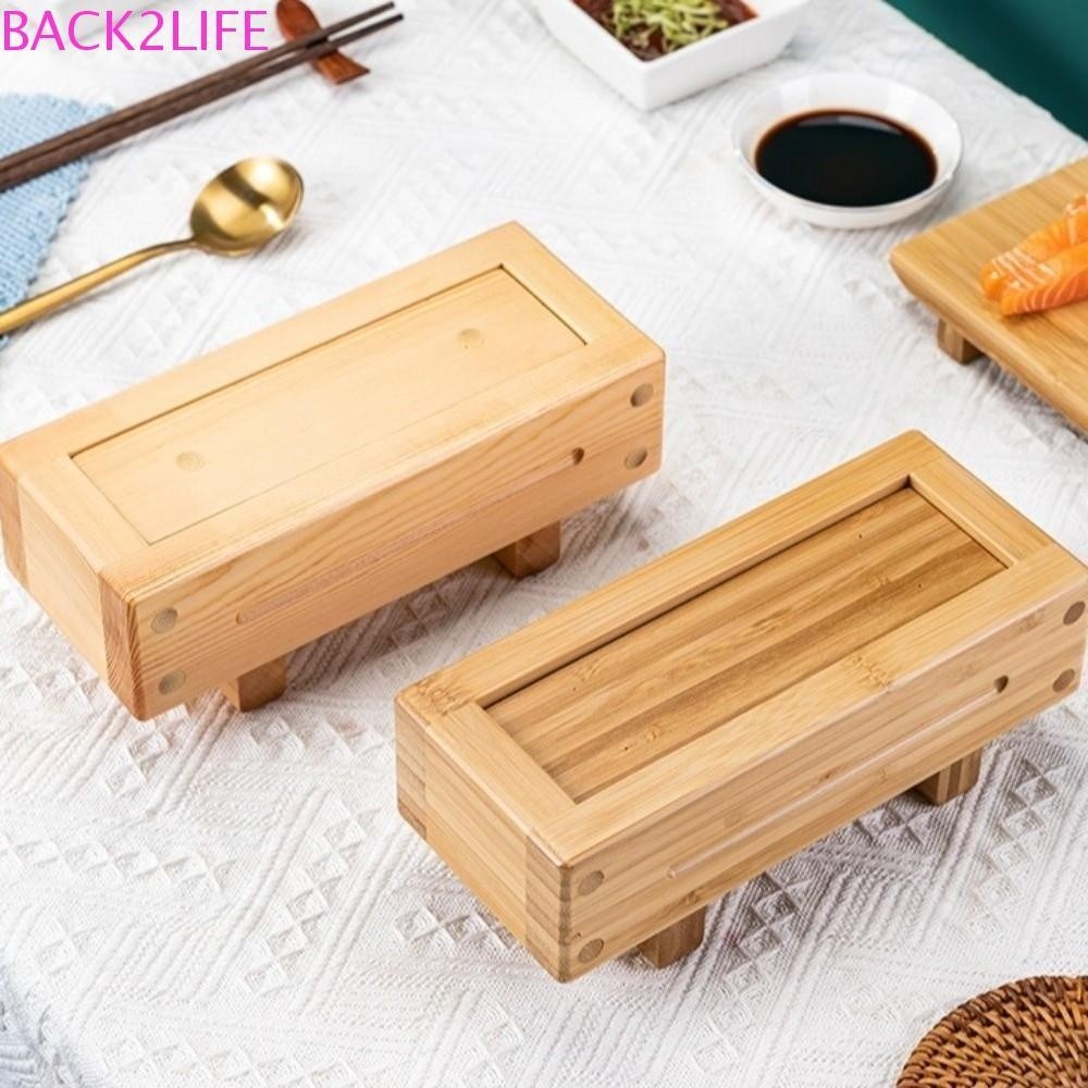 Double Life Sushi Mold Multi-Layer Square Press Sushi Maker Portable Easy To Clean Wooden Sushi Mold