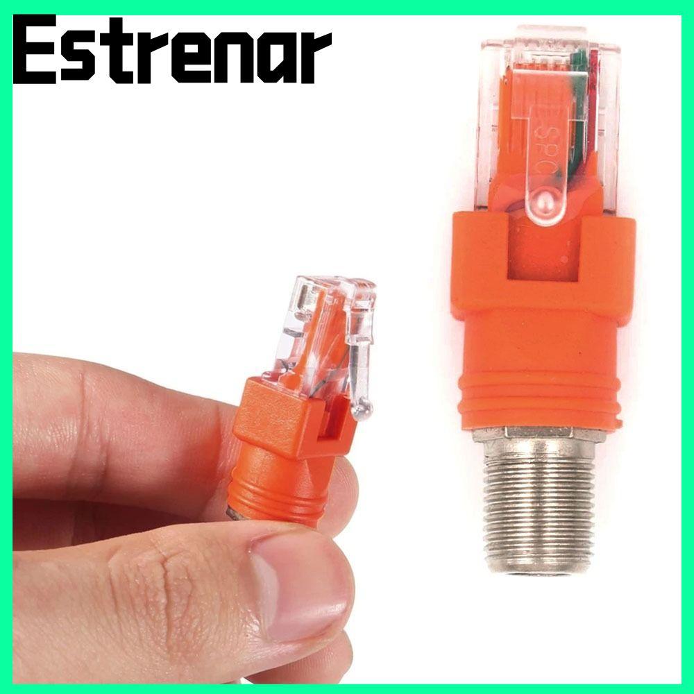 ESTRENAR BNC F-Type Connector, Coupler ขั้วต่อสายไฟ RJ45 ถึง RF หญิงซ็อกเก็ต RJ45 ถึง RF Connector, 