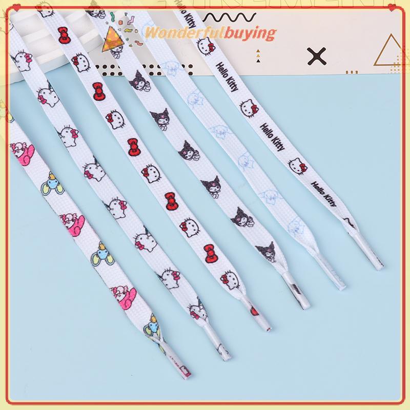 WBTH 2 ชิ้น Shoelaces การ์ตูนอบเชยแฟชั่นรองเท้าแบน Laces อุปกรณ์เสริมเชือกผูกรองเท้า 120 ซม.สาวของขวัญ Vary