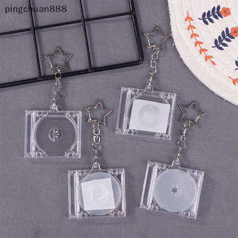 Pingchuan888 อัลบั้มเปล่า Mini CD Case พวงกุญแจ CD Player พวงกุญแจอุปกรณ์ต่อพ่วงอัลบั้มที่ระลึก Key 