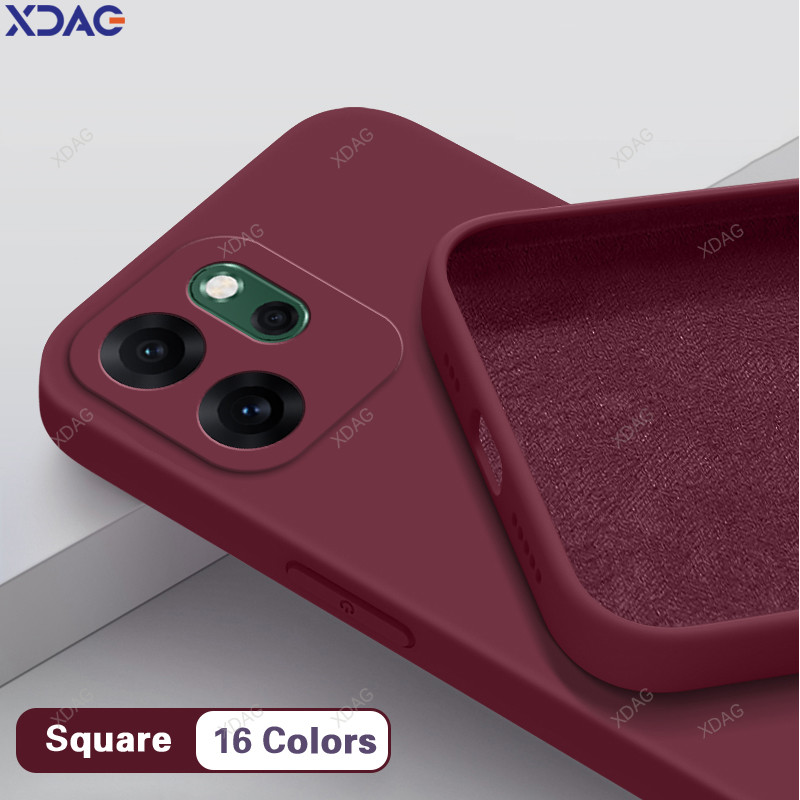 สําหรับ OPPO Reno14 F 14 Pro Reno 14F Reno14 Reno14Pro 5G สีลูกกวาดสแควร์ซิลิโคนเหลวเคสโทรศัพท์ Carc