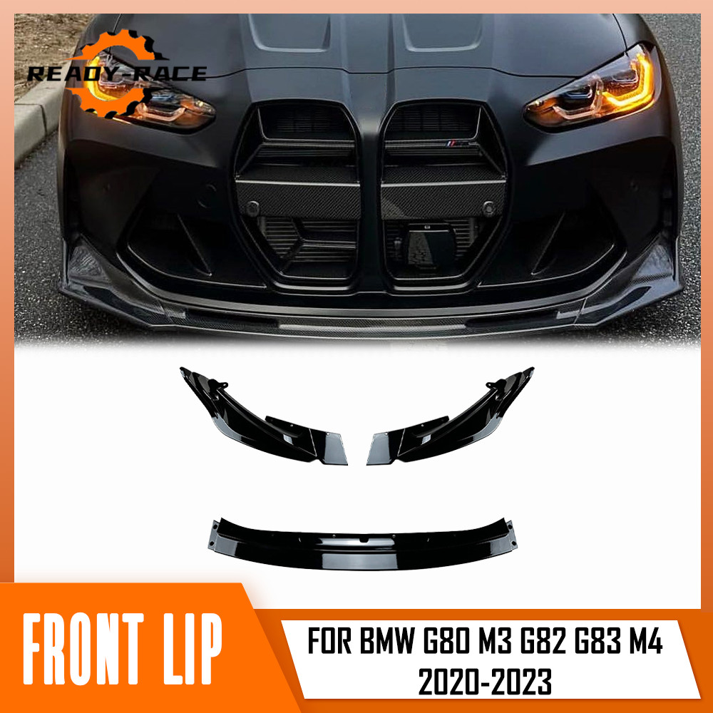 สําหรับ BMW G80 M3 G82 G83 M4 2020-2023 CS สไตล์รถกันชนหน้า Lower Lip Splitter Diffuser Body ชุดอะไห