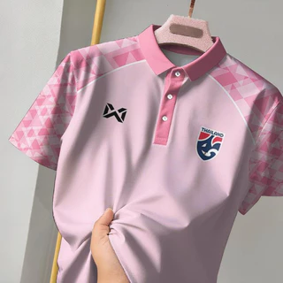 เสื้อโปโลฟุตบอล แขนสั้น พิมพ์ลายธงชาติและออกแบบโลโก้ใหม่ เหมาะสำหรับทั้งผู้ชายและผู้หญิง