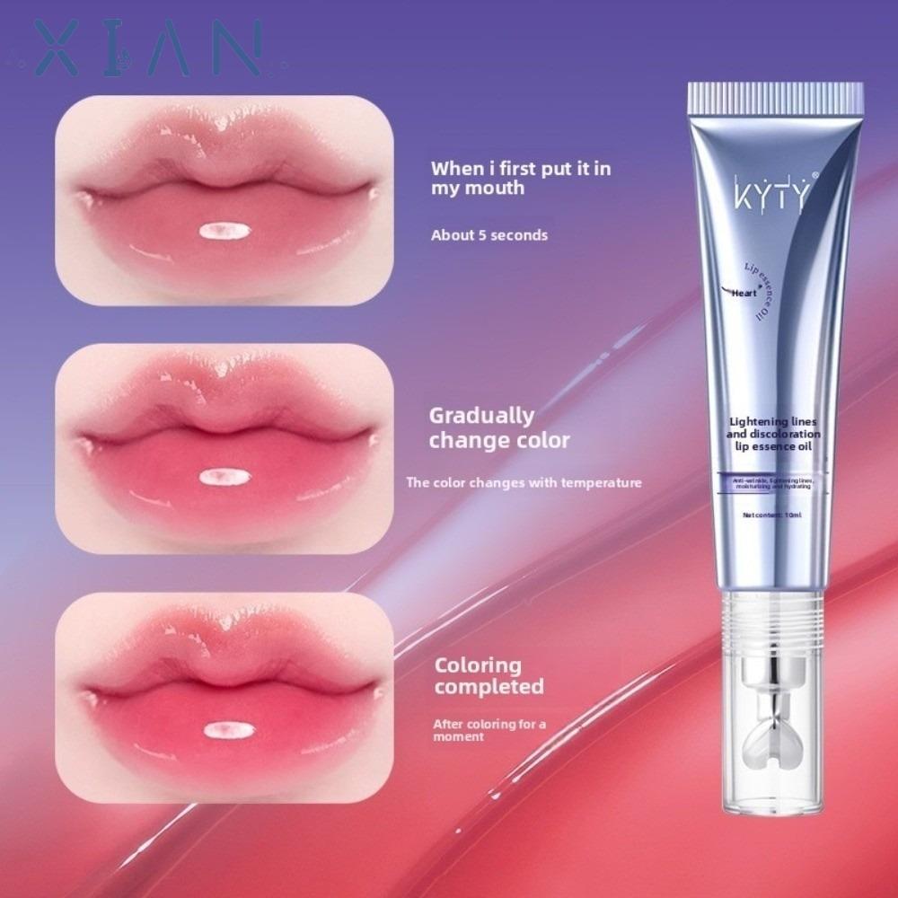 XIANEN Sleeping Lip , ลดเส้นริมฝีปากเปลี่ยนสี Lip Serum Oil, อวบอิ่มผิวที่ตายแล้ว Hydrating Nourishing Moisturizing Lip Balm แต่งหน้า Lip Care