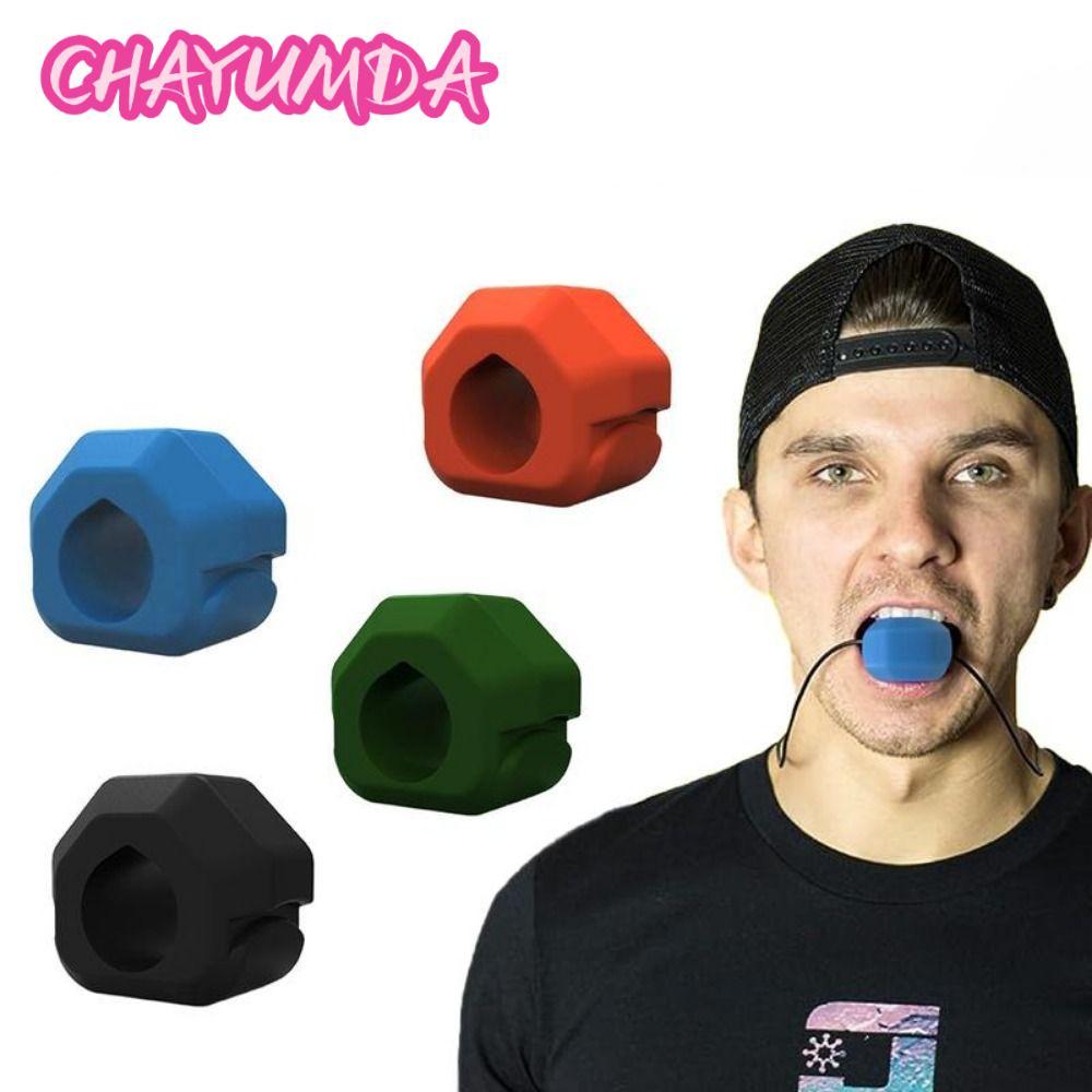 CHAYUMDA Jaw Trainer, Anti-stress Gum Tablets Jawline Exerciser Shaper BPA ฟรีซิลิโคนนวด Ball Man แล