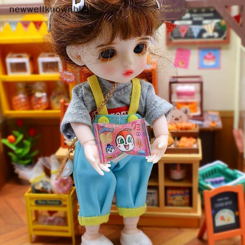 Newwellknownbliss 5 ชิ้นจําลองมินิตุ๊กตาขนมปังซูเปอร์แมนรสผลไม้ลูกอมนุ่มรุ่นบ้านตุ๊กตาซูเปอร์มาร์เก็