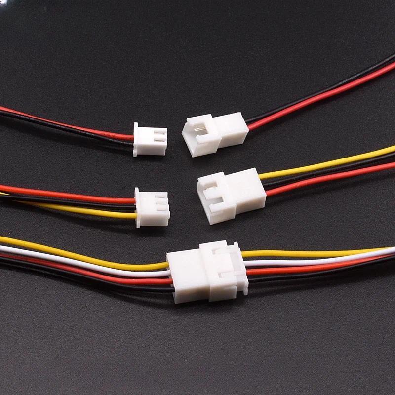 10PCS JST XH2.54 XH 2.54 มม.สายไฟ 2 P/3 P/4 P/5 P/6 Pin Pitch ชายหญิงปลั๊กซ็อกเก็ต 10 ซม./20 ซม./30 ซม.ความยาว 26AWG