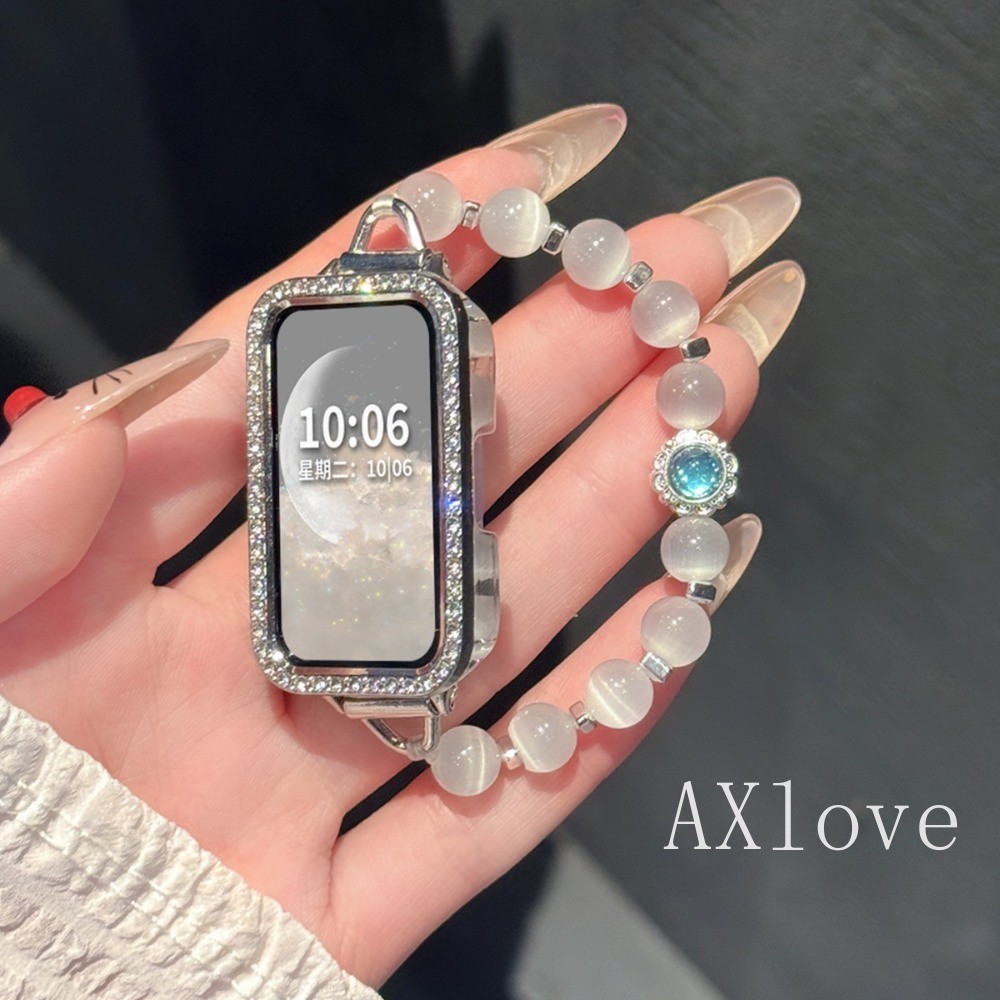 ยืดหยุ่น Beas สายรัดสําหรับ Huawei Band 10 8 9 Cats Eye Stone สร้อยข้อมือสําหรับ Huawei Watch Fit 3 4pro สายรัดข้อมืออุปกรณ์เสริม - รูปที่ 5