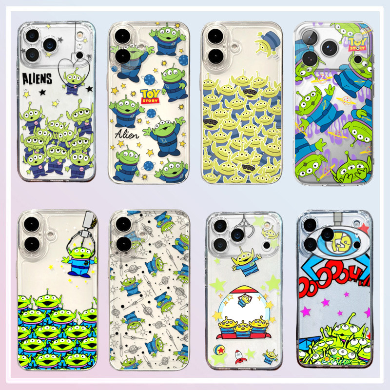 เคสสําหรับiPhone 17 AIR 17 11 15 Pro Max Plusน่ารักToy Story Alien Clear Softการ์ตูนปก