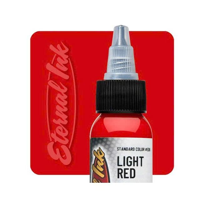 ️ หมึกสัก Eternal Light Red – โทนสีแดงสดโดดเด่น – สีปลอดภัย ติดทนนาน