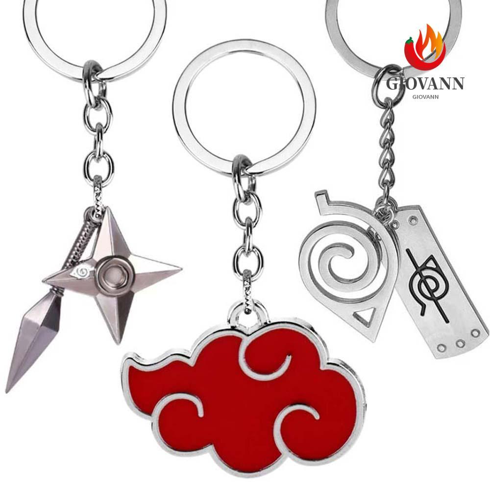 GIOVANNI Naruto Key Rings Red Cloud Special Car Key Chain พวงกุญแจ พวงกุญแจ พวงกุญแจรถยนต์ Naruto Sy