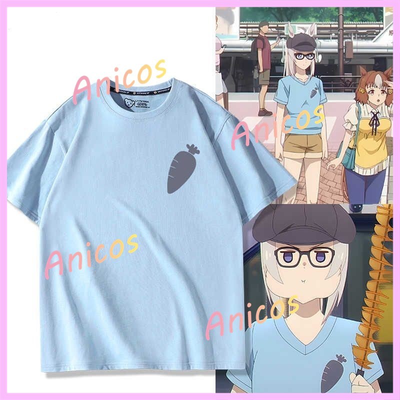 เสื้อยืด Uma Musume Oguri Cap T-shirt แขนสั้น ทรงหลวม สบายในฤดูร้อน ทำจากผ้าฝ้าย