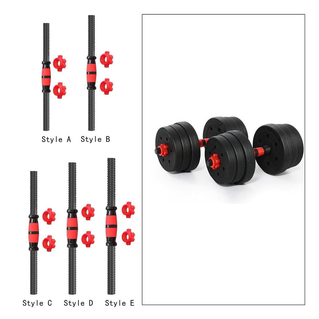 [LOobby] Barbell Handle Dumbbells Set ใช้งานง่าย Nonslip Grip Powerlifting อุปกรณ์ฟิตเนสปรับได้ 2 ถั