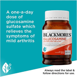 พร้อมส่ง! Blackmores Glucosamine 1500mg One-A-Day 90, 180 Tablets กระดูกอ่อน ข้อเข่าเสื่อม
