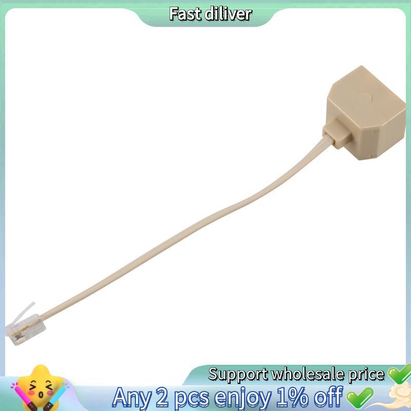 โทรศัพท์ RJ11 Male Line to Double RJ11 Female Jack Filter Splitter Adapter