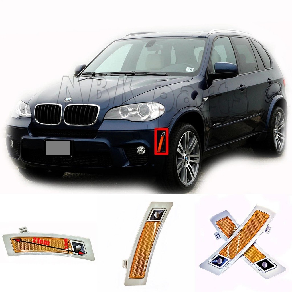 Fit 10-13 BMW X5 E70LCI 35d 35i 50i xDrive SAV ไฟหน้า Side Marker Reflector