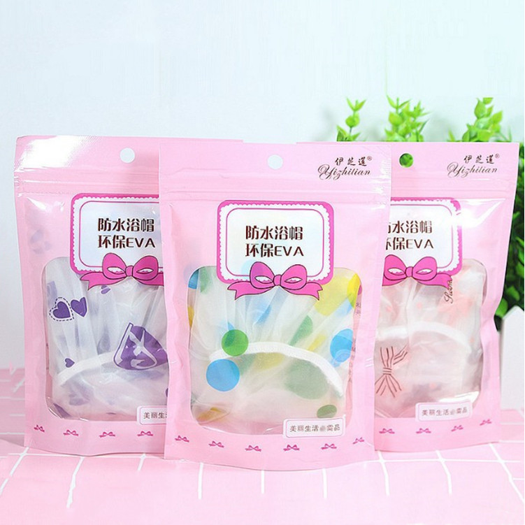 Spot Goods#Yizhilian Waterproof Shower Cap Bath Cap with Print eva Beauty Makeup for Adults and Chil