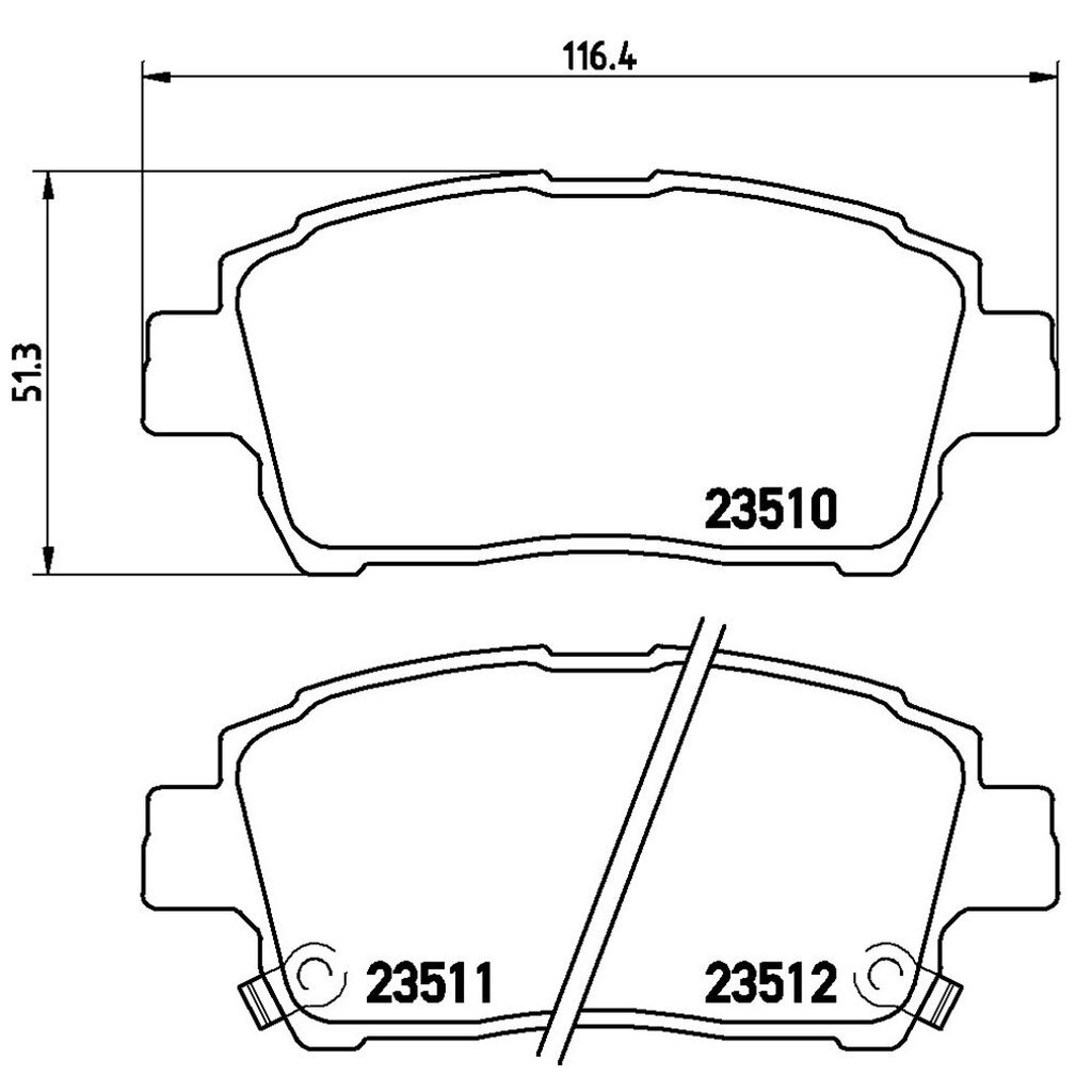 ผ้าดิสเบรคหน้า TOYOTA ALTIS LIMO 2001-2007 VIOS YARIS J E G S 1.3 1.5 2003-2007 CELICA ZZT231 1999- 