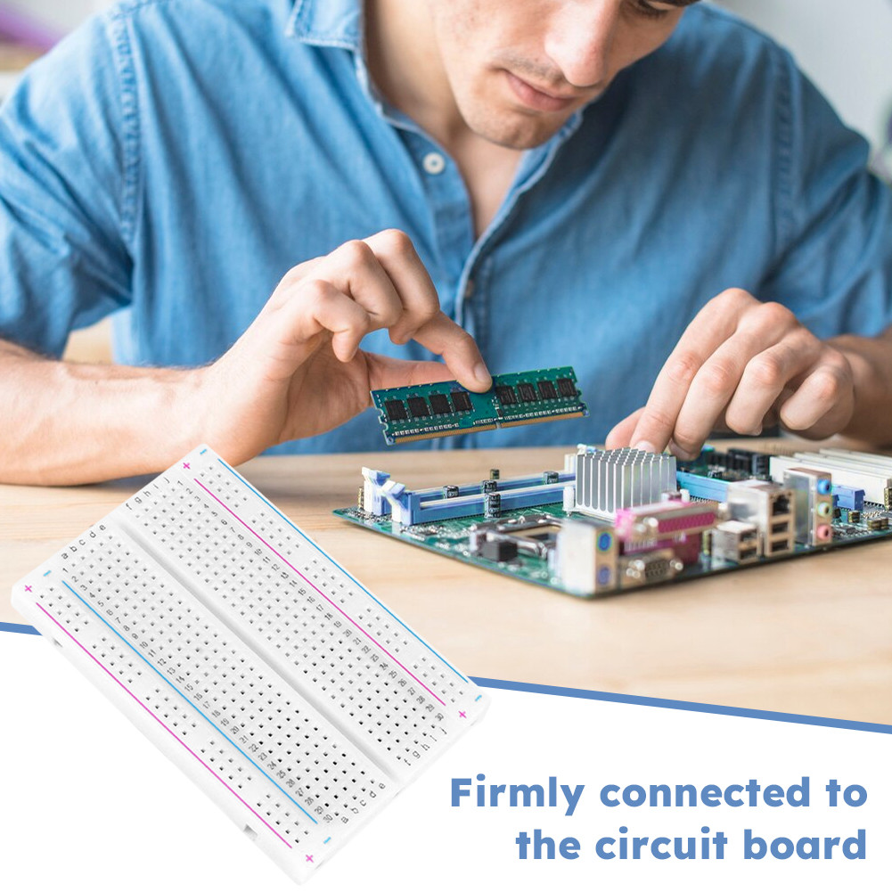 แผ่นทดลอง 400 รู แผงวงจร Breadboard ใช้งานง่าย ทนทานต่อการใช้งานหลายครั้ง