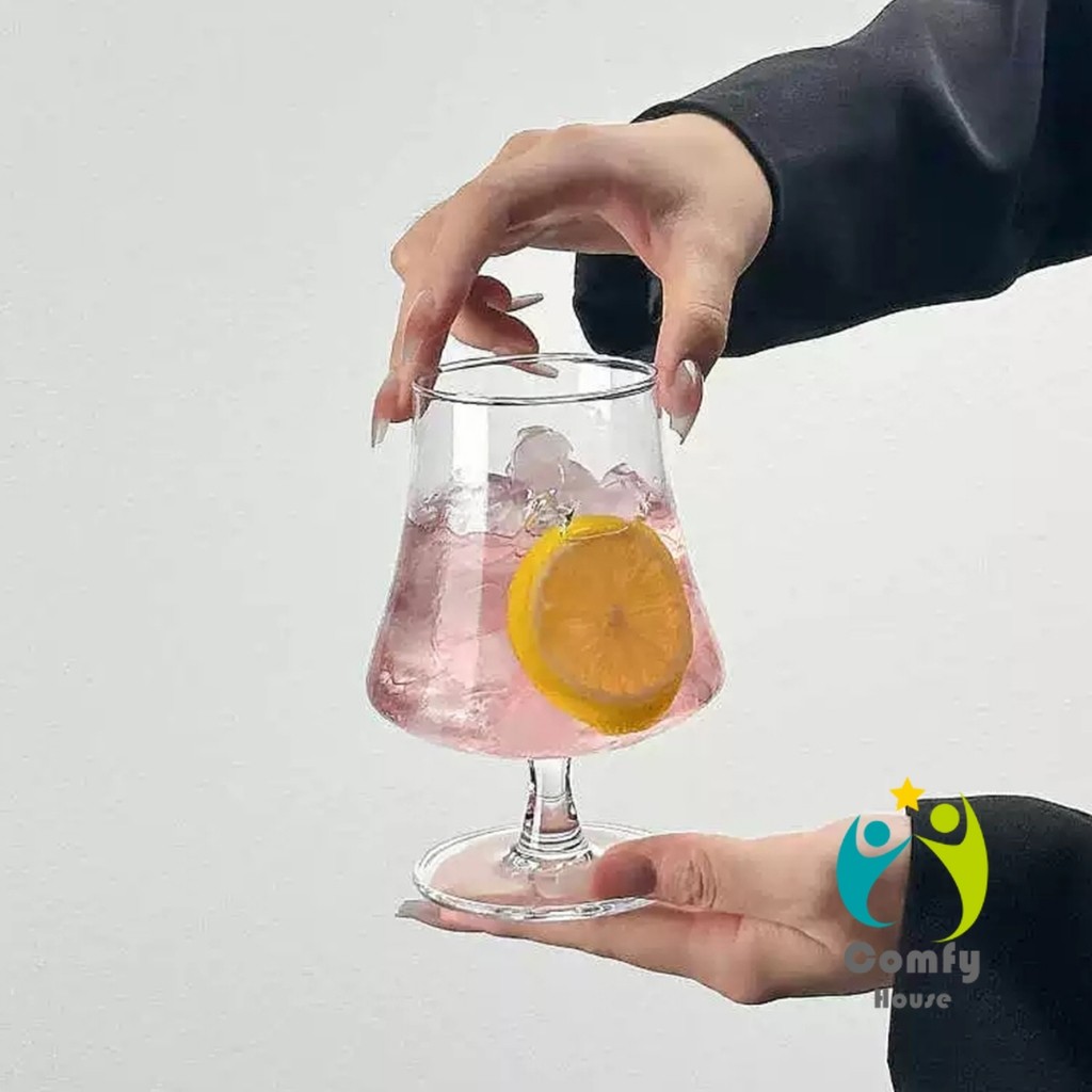 Comfy 1 ชิ้น แก้วแชมเปญสุดน่ารัก แก้วบรั่นดี้ก้านสั้น แก้วคาร์เฟ่มุ่งมิ้งน่ารัก ค็อกเทล/แก้วน้ำผลไม้ 450ml wine glass - รูปที่ 5