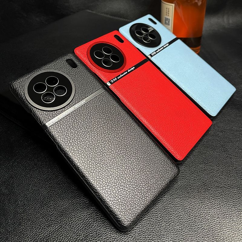 Vivox90 เคสโทรศัพท์ X90Pro เคสหนังแท้ X90s รวมทุกอย่าง เลนส์ Ultra-Thin High-End Frosted สไตล์ใหม่20