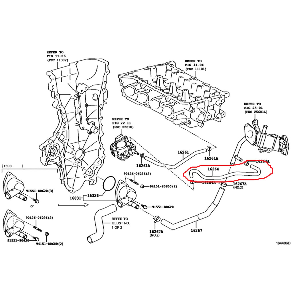 ท่อยางข้างเครื่อง บายพาส LEXUS CT200h TOYOTA PRIUS 1.8 Hybrid 2008-2015 2ZR-FXE 1.8 Hybrid
