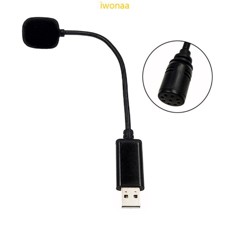 Iwo USB ไมโครโฟนคอนเดนเซอร์คอมพิวเตอร์ PC Mic Plug Play ไมโครโฟนสําหรับแล็ปท็อปหมายเหตุ
