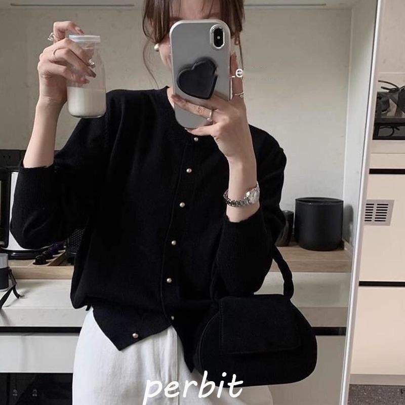 poppyเสื้อคาร์ดิแกนถักแขนยาวสไตล์เกาหลี สีพื้น คอกลม กระดุมแถวเดียว มีให้เลือกหลายสี#X601