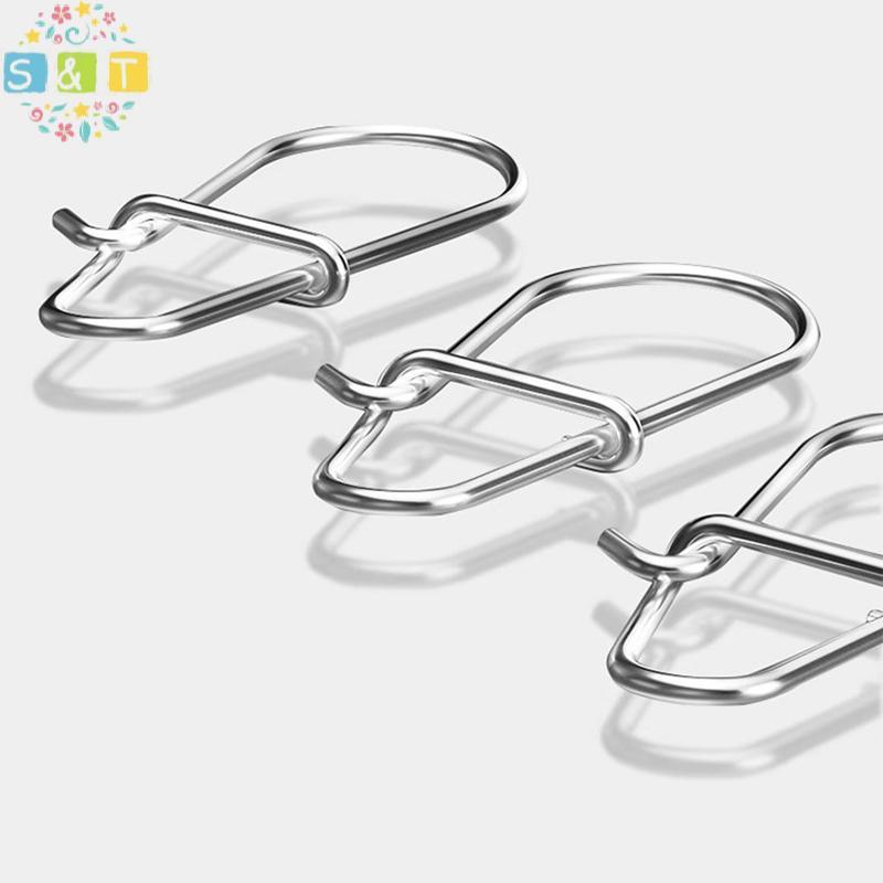 [S&T] 100 ชิ้นคลิปตกปลา Fast Crankbait Snaps ตัวเชื่อมต่อตกปลาน้ําเค็มล็อคล่อสแตนเลส {th} - รูปที่ 7